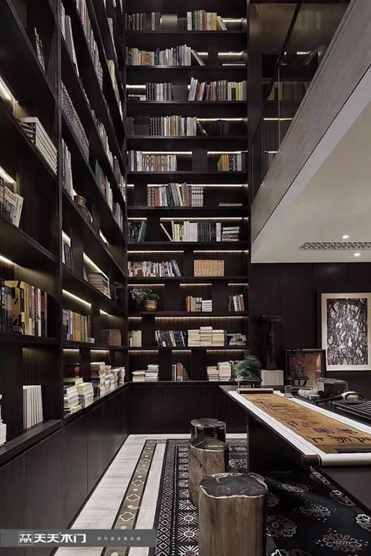 天天木门：简单而富有内涵的书房设计