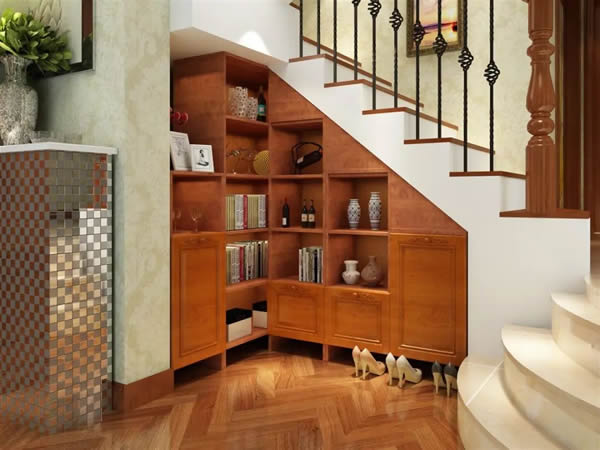 皇家凯旋木门：巧用楼梯柜，让家多出一间房！