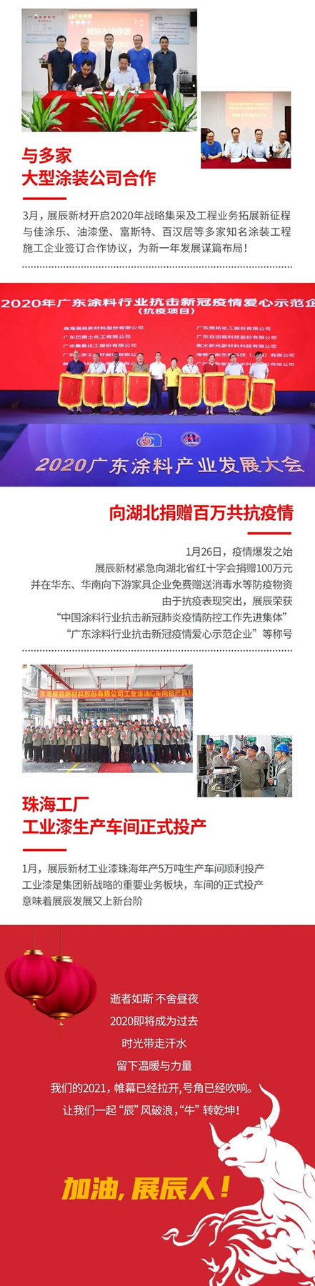 展辰新材的2020，时间带不走的温暖与力量...