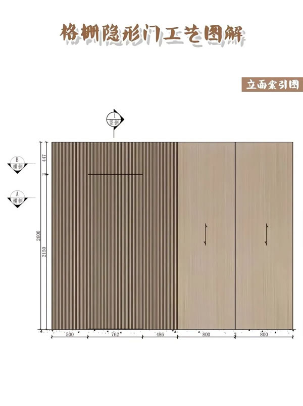 慕友无漆木门 · 门墙柜一体化同色设计 格栅隐形门